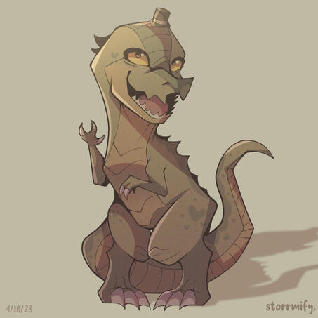 Dino with Top Hat